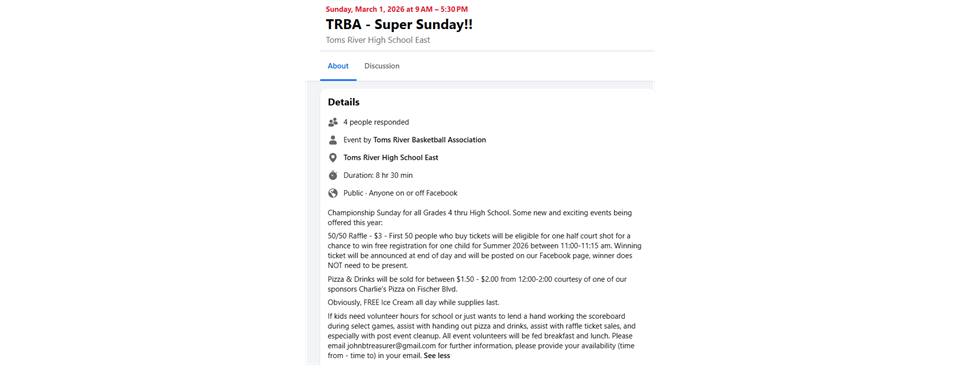 Super Sunday - March 1st